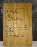 Custom Engraved Recipe Board