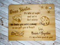 "Dear Santa" Custom Engraved Cutting Board